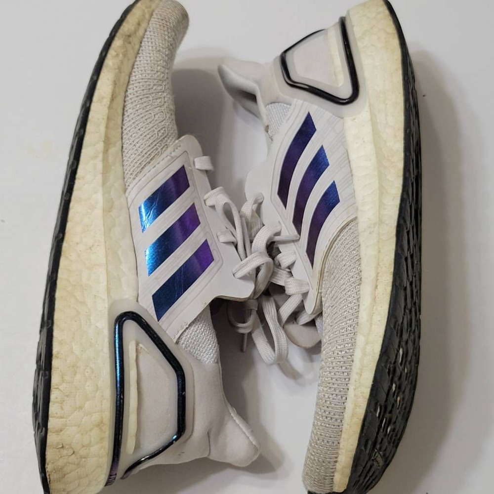 Adidas Sneaker Men 5.5 Ultraboost 20JGS Running Shoes White Blue‎ EG4858 Low Top